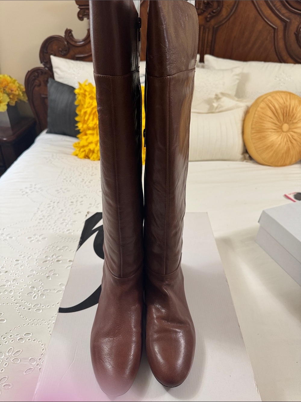 Nine West Brown Over-the-Knee Leather Boots